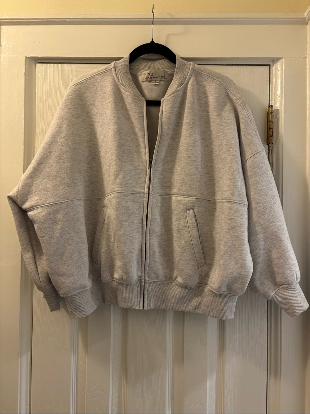 Vintage Havana Light Heather Gray Bomber Jacket